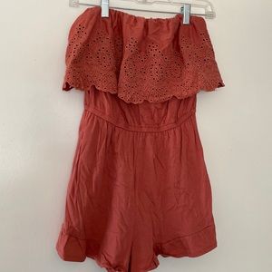 Crochet detailed romper